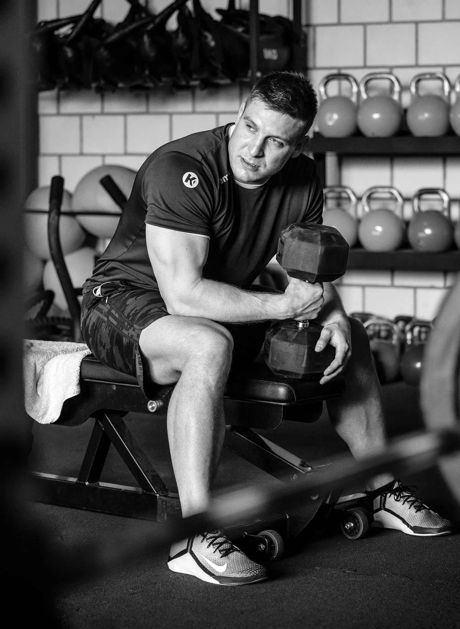 Curdin Orlik beim Krafttraining
